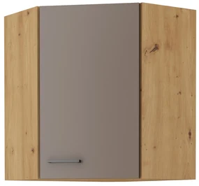 Dulap superior de bucătărie de colț Barb 58x58 GN-72 1F (stejar artisan + trufă). 1044952