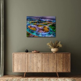 Tablou panorama orașului nocturn (70x50 cm)