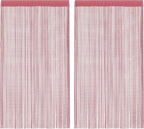 vidaXL Perdele șir 2 buc Roz 140x250 cm