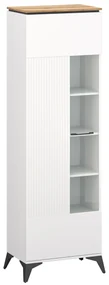 Vitrină Vejares 1 (alb + stejar evoke). 1116986