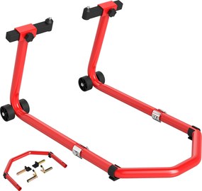 HOMCOM Stand pentru motociclete de 390 kg Față-Spate cu Furci Reglabile | Aosom Romania