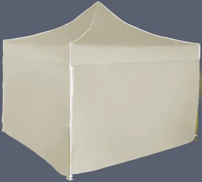 Pavilion de grădină 3x3m – din aluminiu, 4 pereţi laterali, Bej