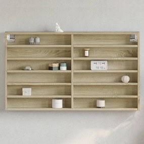 vidaXL Dulap cu vitrină, stejar sonoma, 100x8,5x58 cm, lemn prelucrat