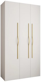 Dulap de haine 130 cm Carmela 40-2 (alb + Auriu). 1126558
