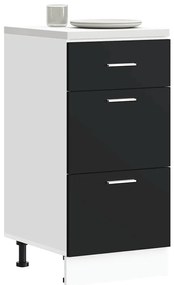 vidaXL Dulap inferior “Lyon” negru 40x46x81,5 cm Lemn prelucrat