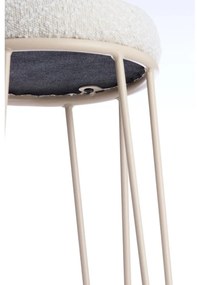 Scaun de bar crem tapițat (înălțime șezut 73 cm) Alice – Light &amp; Living