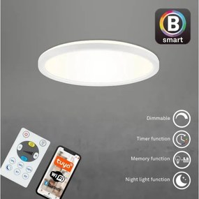 Plafonieră LED dimabilă SLIM LED/18W/230V Wi-Fi Tuya Briloner 7058-016 + telecomandă