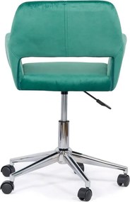 Scaun de birou  din catifea OFF 380 verde