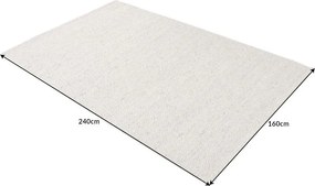 Covor WOOL 240x160cm gri argintiu din lana