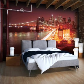 Fototapet - New York Brooklyn Bridge City (254x184 cm)