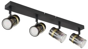 Plafoniera 4L design industrial Trabby negru