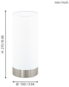 Eglo 95775 - Lampa de masa DAMASCO 1 1xE27/60W/230V