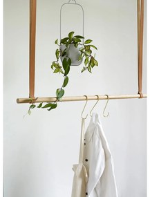 Set 2 ghivece suspendate din fier Hübsch Juro, gri deschis