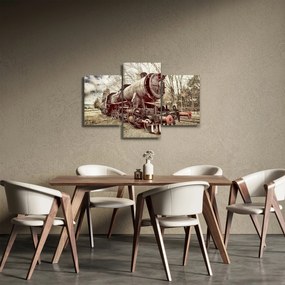 Tablou cu locomotivă istorică (90x60 cm)