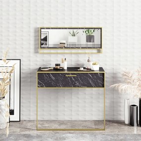 Masă decorativă Polka Aynali Negru