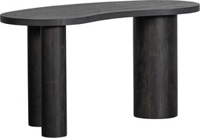 Masă consolă maro închis cu aspect de lemn de pin 70x150 cm Maan – WOOOD