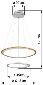 Lustra LED suspendata cu telecomanda design modern UMBRA