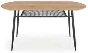 Masa de bucaterie Jackson, stejar auriu / negru