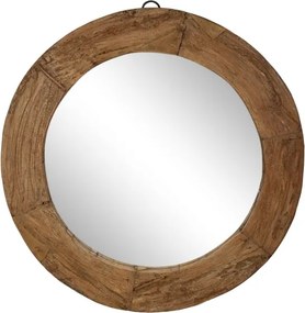 Oglindă cu ramă din lemn reciclat, Ø100 cm, "Grimaud"