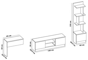 Mobilier living Tintin (alb). 1102608