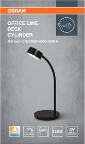 Osram - Lampă de birou LED reglabilă OFFICE LINE LED/4,8W/230V neagră