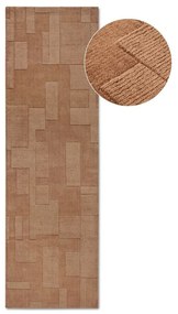 Covor tip traversă maro țesut manual din lână 80x250 cm Wilhelmine – Villeroy&Boch