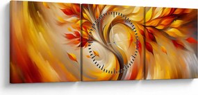 Tablou - Copac de toamnă (cu ceas) (90x30 cm)