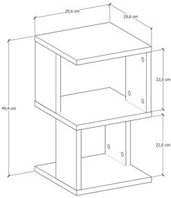 Măsuță de noptieră Salvia Walnut