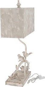 Lampa Shabby Chic Birds metal si rasina h 63 cm