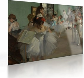Tablou pe sticlă - Edgar Degas, The Dance Class, reproducere (70x50 cm)