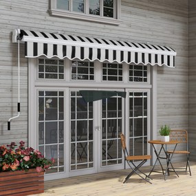 Outsunny Bază pentru Umbrelă de Soare cu Roți și Mâner Reglabil, 395x245 cm, Negru | Aosom Romania