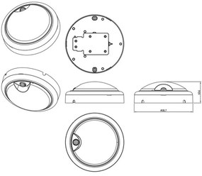 Philips PROJECTLINE LED 15W 230V IP54 lampă de perete cu senzor
