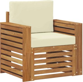 vidaXL Set de canapele de exterior cu pernă natural 79 x 63 x 73 cm