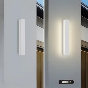BRILAGI - Aplica LED de exterior LINEAR, 8W, 230V, 3000K, IP65, 30 cm, alb, CRI 90