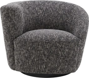 Fotoliu pivotant design elegant LUX Colin left, cambon negru 115434 HZ