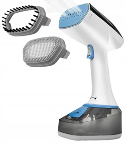 Aparat de calcat vertical cu abur First Austria FA-5647-2, 1400W, 320ml, Debit abur pana la 25 g/min, Alb/Albastru