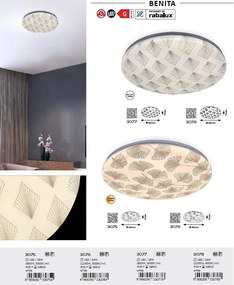 Plafoniera LED design modern Benita alb 38cm