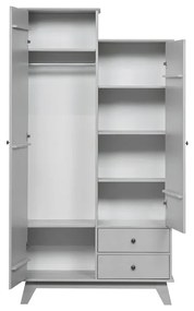 Șifonier de copii gri deschis din lemn de pin 98x190 cm Lily – WOOOD