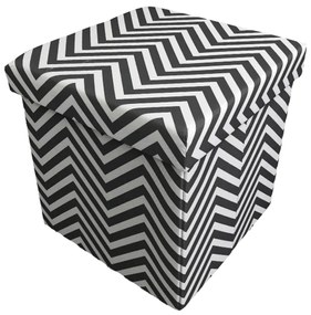 Taburet, material textil gri/alb, GAZMEND