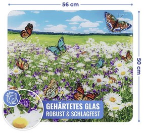 Protecție pentru peretele de la aragaz din sticlă temperată 50x56 cm – Maximex