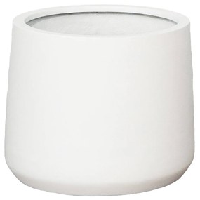 Ghiveci de flori Patt, alb mat, dimensiuni multiple - PotteryPots Mărime: Ø42 x 35 cm