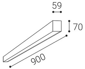 LED2 - Plafonieră LED NOLI LED/30W/230V 3000/3500/4000K 90 cm neagră