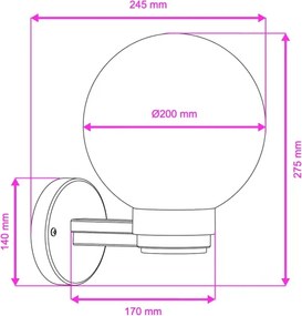 Brilagi Ven HARBOR - aplică de perete LED RGBW 1xE27/9W/230V IP33 antracit/alb