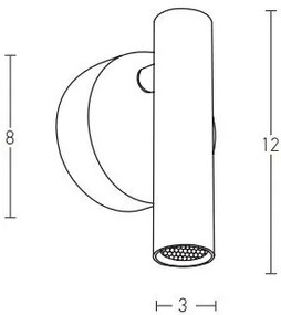 Aplica moderna cu spot LED directionabil Hotel cupru
