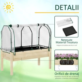 Outsunny Sera Jardiniera Lemn pentru Plante, Design Compact 121x55x117cm, Ideală pentru Grădină | Aosom Romania