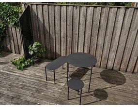 Scaun negru din metal Disc – Zone