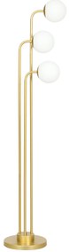 HOMCOM Lampadaire sur pied salon, lampe salon contemporain cu 3 spoturi rotative, abajur din sticlă și întrerupător la picior | Aosom Romania