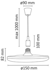 LED Lampa suspendata KIKI 1xE27/10W/230V verde