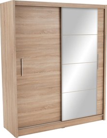 Dulap LOW, stejar sonoma, DTD laminat, cu 2 usi, 180x61x215 cm