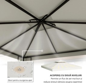 Acoperis de schimb pentru foisor dublu Outsunny, 3x3m | Aosom RO